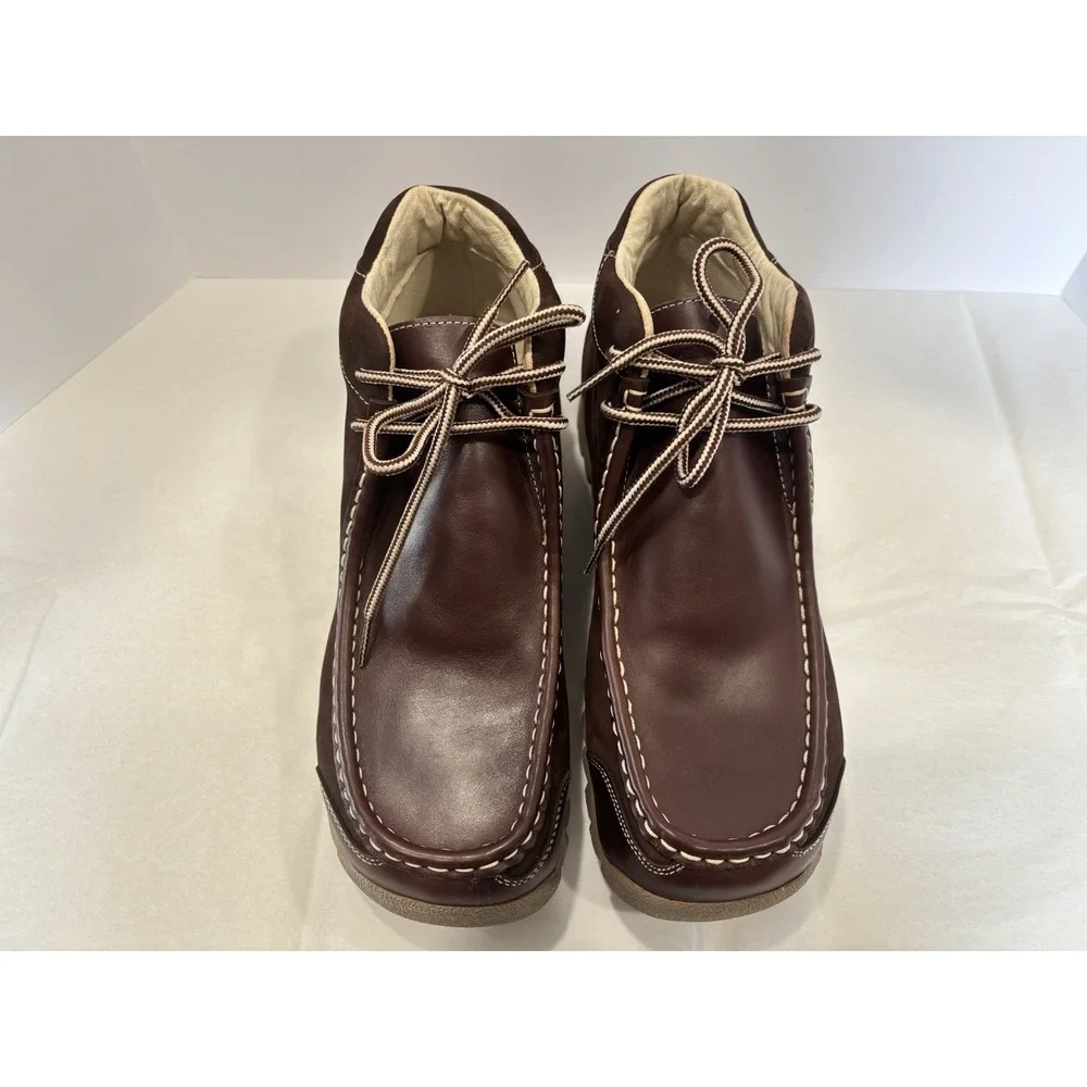 Steve Madden Leather Chukka Boots Brown Lace Casual Mens Size 12